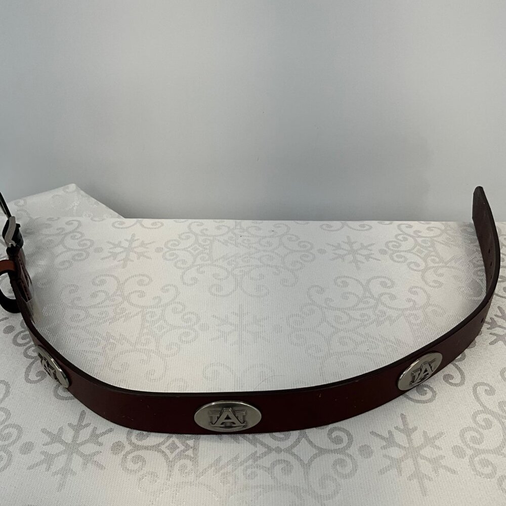 Auburn University Brown Child's Leather‎ Belt Small 24" long
